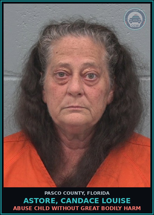 Booking mugshot of ASTORE, CANDACE LOUISE in Pasco County