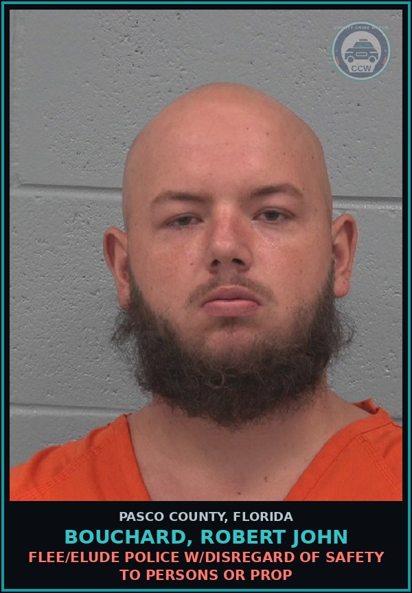Booking mugshot of BOUCHARD, ROBERT JOHN in Pasco County