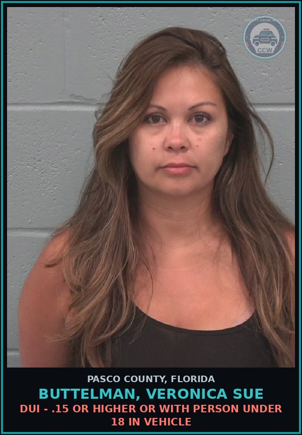 Booking mugshot of BUTTELMAN, VERONICA SUE in Pasco County