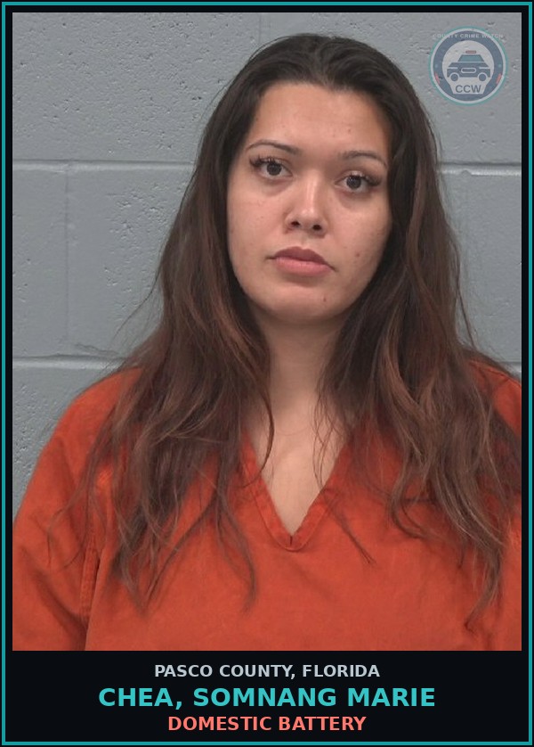 Booking mugshot of CHEA, SOMNANG MARIE in Pasco County