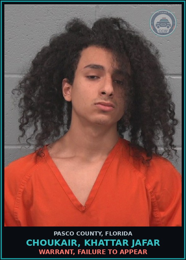 Booking mugshot of CHOUKAIR, KHATTAR JAFAR in Pasco County