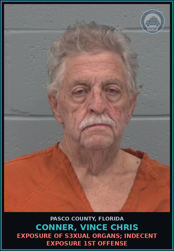 Booking mugshot of CONNER, VINCE CHRIS in Pasco County