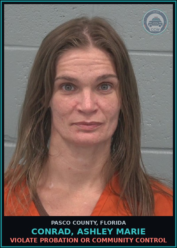 Booking mugshot of CONRAD, ASHLEY MARIE in Pasco County