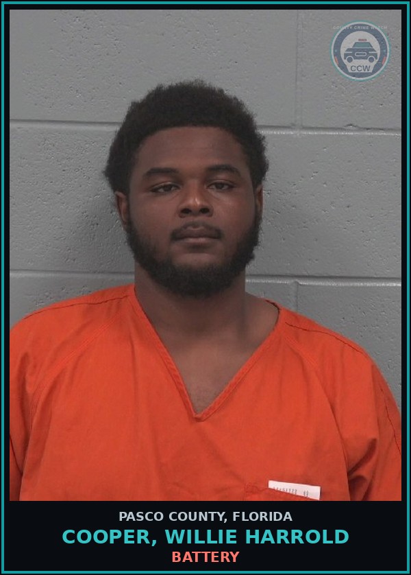 Booking mugshot of COOPER, WILLIE HARROLD in Pasco County