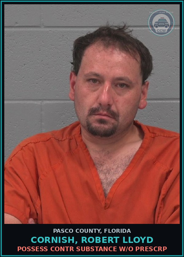 Booking mugshot of CORNISH, ROBERT LLOYD in Pasco County