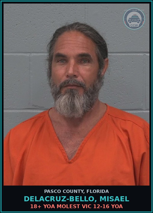 Booking mugshot of DELACRUZ-BELLO, MISAEL in Pasco County