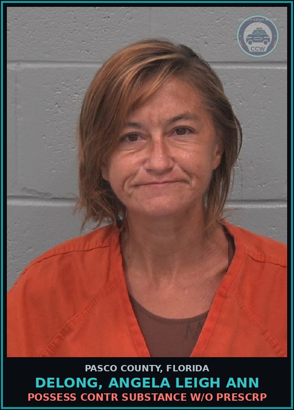 Booking mugshot of DELONG, ANGELA LEIGH ANN in Pasco County