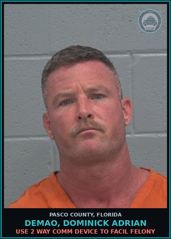 Booking mugshot of DEMAO, DOMINICK ADRIAN in Pasco County