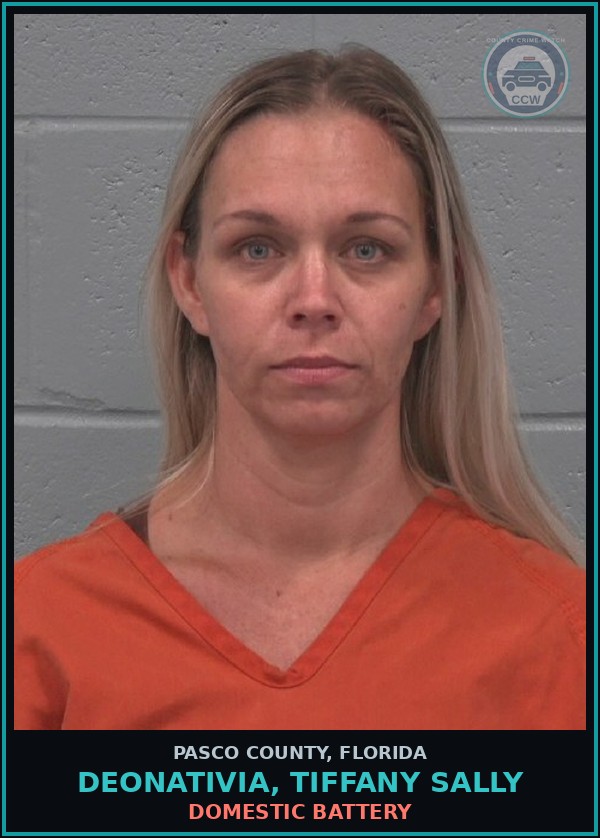 Booking mugshot of DEONATIVIA, TIFFANY SALLY in Pasco County