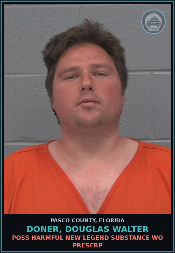 Booking mugshot of DONER, DOUGLAS WALTER in Pasco County