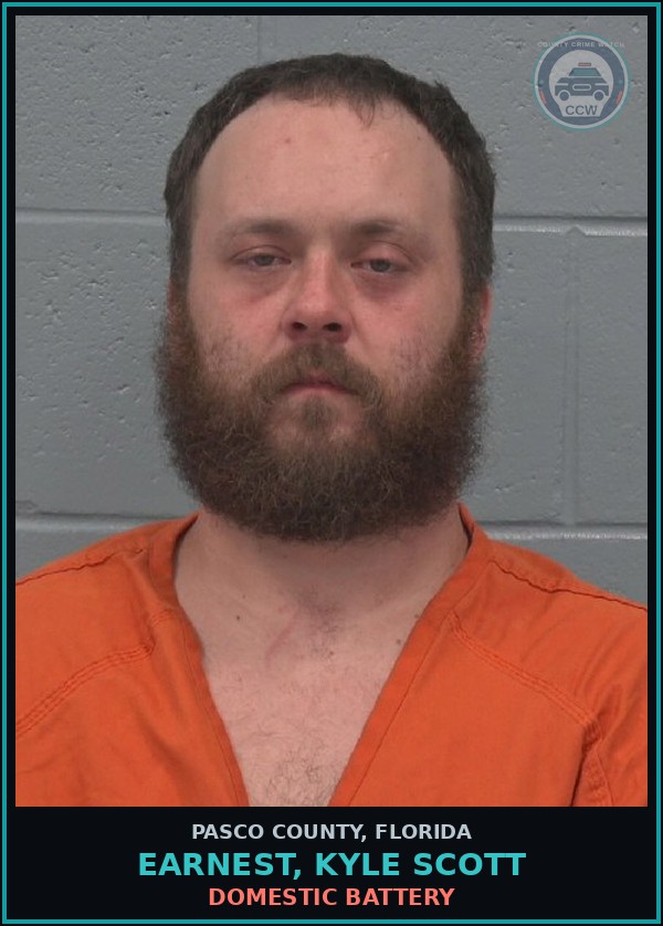 Booking mugshot of EARNEST, KYLE SCOTT in Pasco County