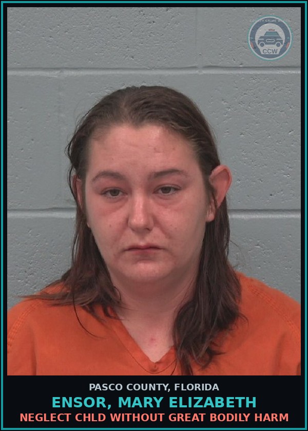 Booking mugshot of ENSOR, MARY ELIZABETH in Pasco County