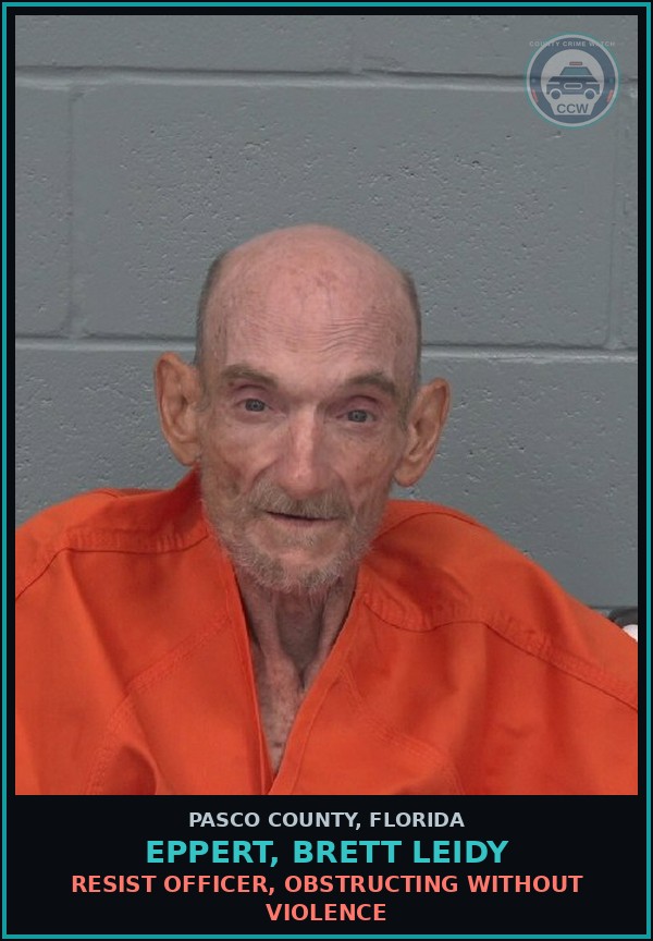 Booking mugshot of EPPERT, BRETT LEIDY in Pasco County