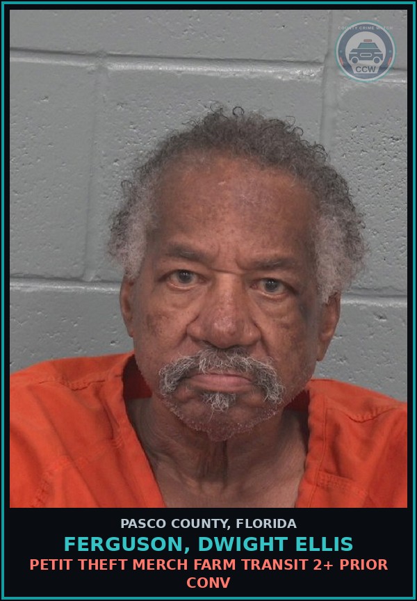 Booking mugshot of FERGUSON, DWIGHT ELLIS in Pasco County