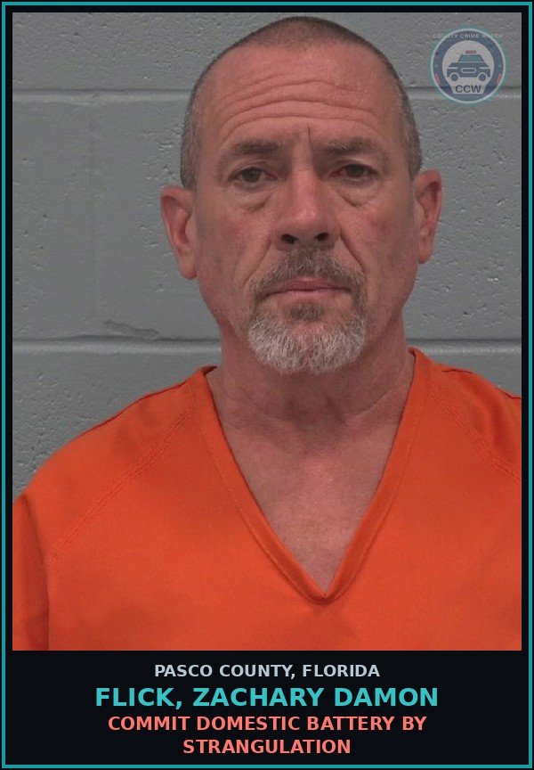Booking mugshot of FLICK, ZACHARY DAMON in Pasco County