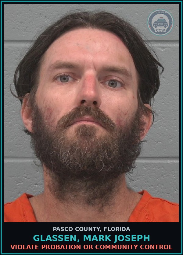 Booking mugshot of GLASSEN, MARK JOSEPH in Pasco County