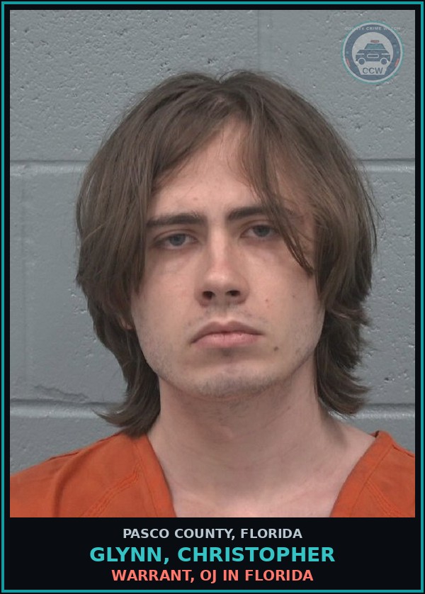 Booking mugshot of GLYNN, CHRISTOPHER in Pasco County