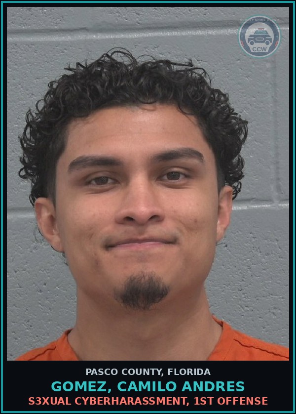 Booking mugshot of GOMEZ, CAMILO ANDRES in Pasco County