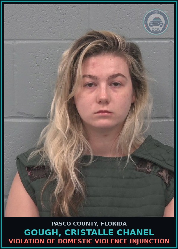 Booking mugshot of GOUGH, CRISTALLE CHANEL in Pasco County