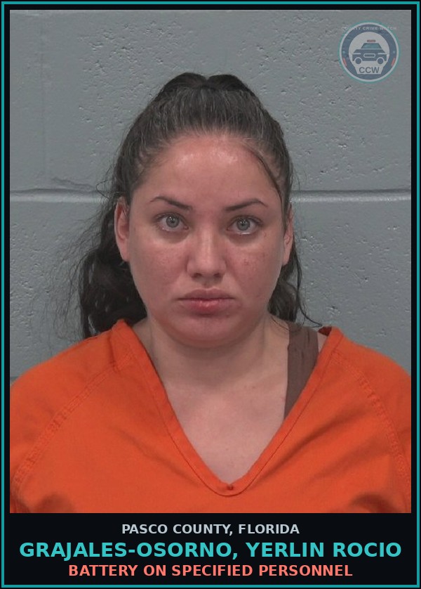 Booking mugshot of GRAJALES-OSORNO, YERLIN ROCIO in Pasco County