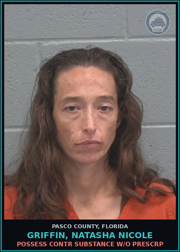 Booking mugshot of GRIFFIN, NATASHA NICOLE in Pasco County