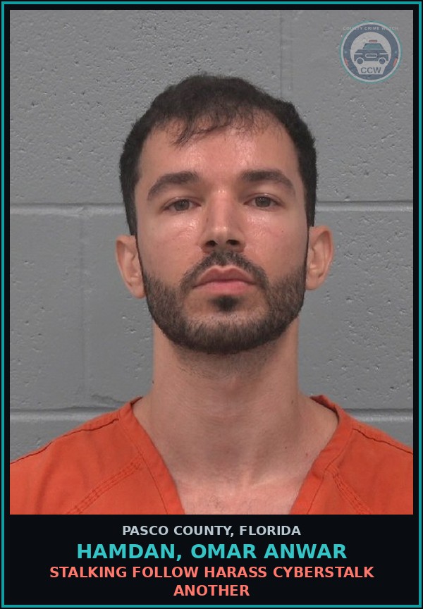 Booking mugshot of HAMDAN, OMAR ANWAR in Pasco County