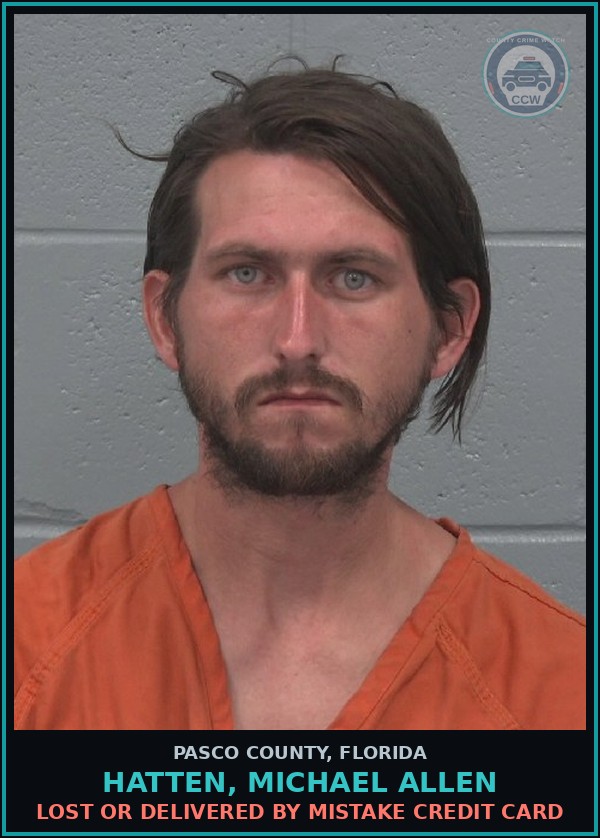 Booking mugshot of HATTEN, MICHAEL ALLEN in Pasco County
