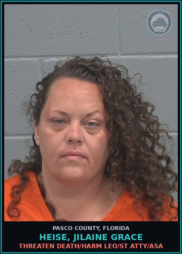 Booking mugshot of HEISE, JILAINE GRACE in Pasco County