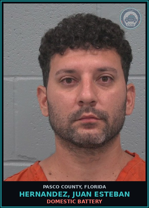 Booking mugshot of HERNANDEZ, JUAN ESTEBAN in Pasco County