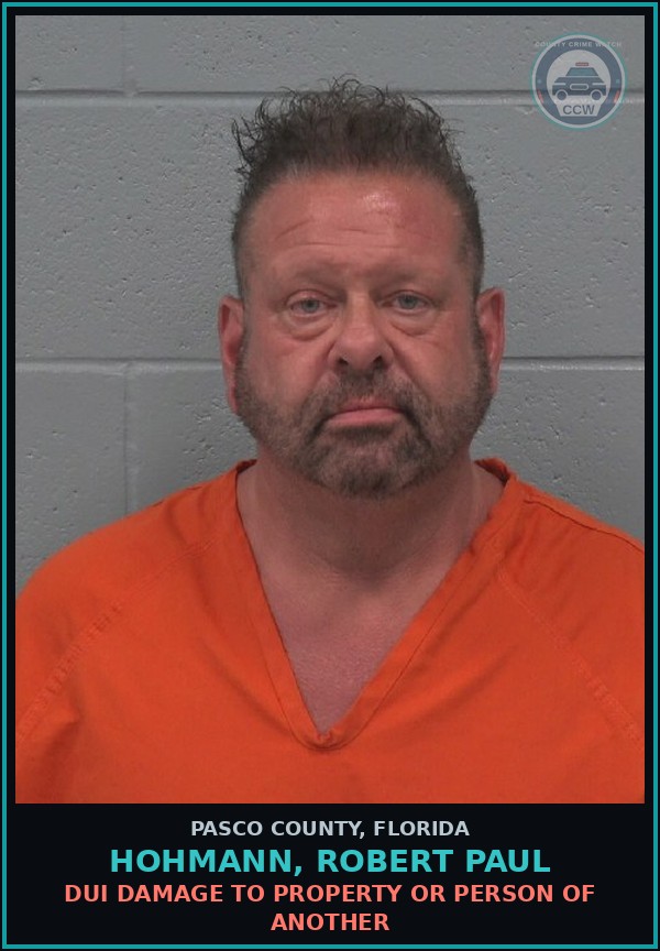 Booking mugshot of HOHMANN, ROBERT PAUL in Pasco County