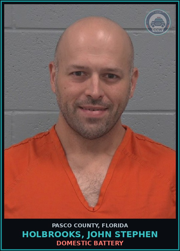 Booking mugshot of HOLBROOKS, JOHN STEPHEN in Pasco County