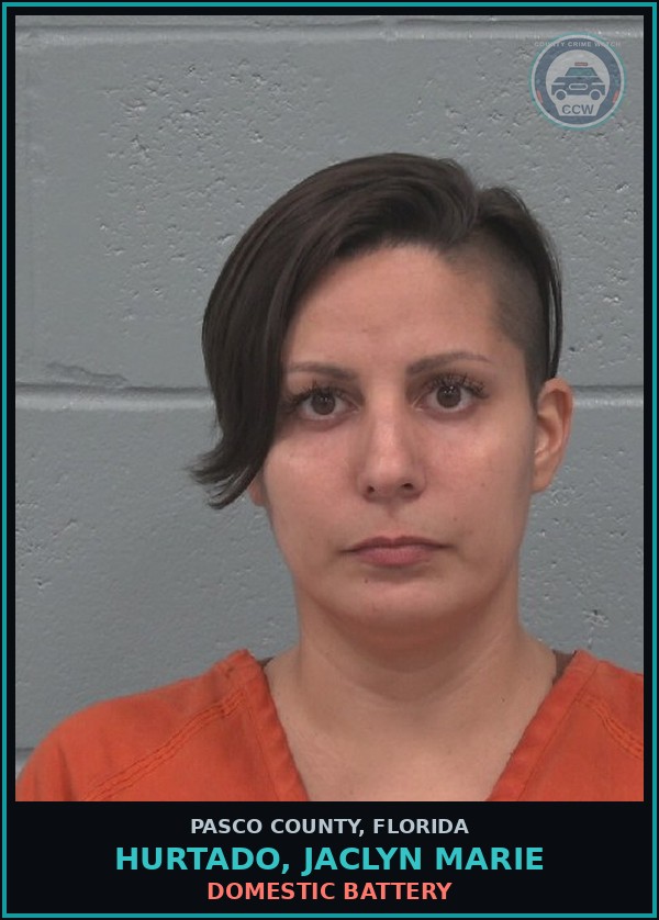 Booking mugshot of HURTADO, JACLYN MARIE in Pasco County