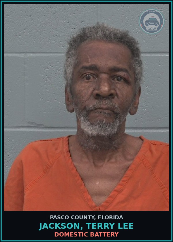 Booking mugshot of JACKSON, TERRY LEE in Pasco County