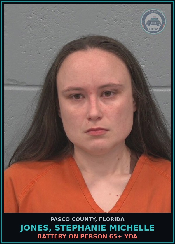 Booking mugshot of JONES, STEPHANIE MICHELLE in Pasco County