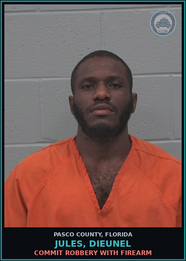 Booking mugshot of JULES, DIEUNEL in Pasco County