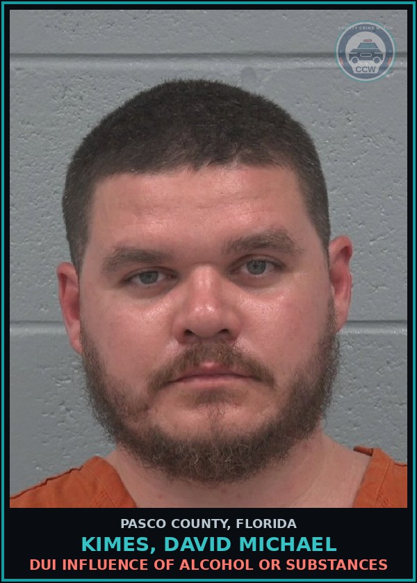 Booking mugshot of KIMES, DAVID MICHAEL in Pasco County