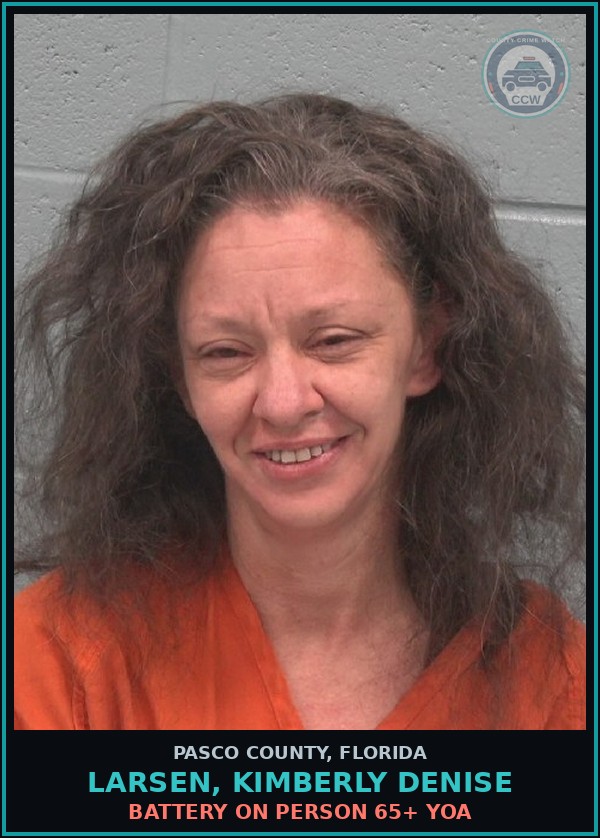 Booking mugshot of LARSEN, KIMBERLY DENISE in Pasco County
