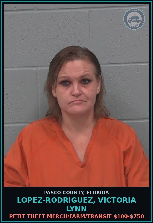 Booking mugshot of LOPEZ-RODRIGUEZ, VICTORIA LYNN in Pasco County