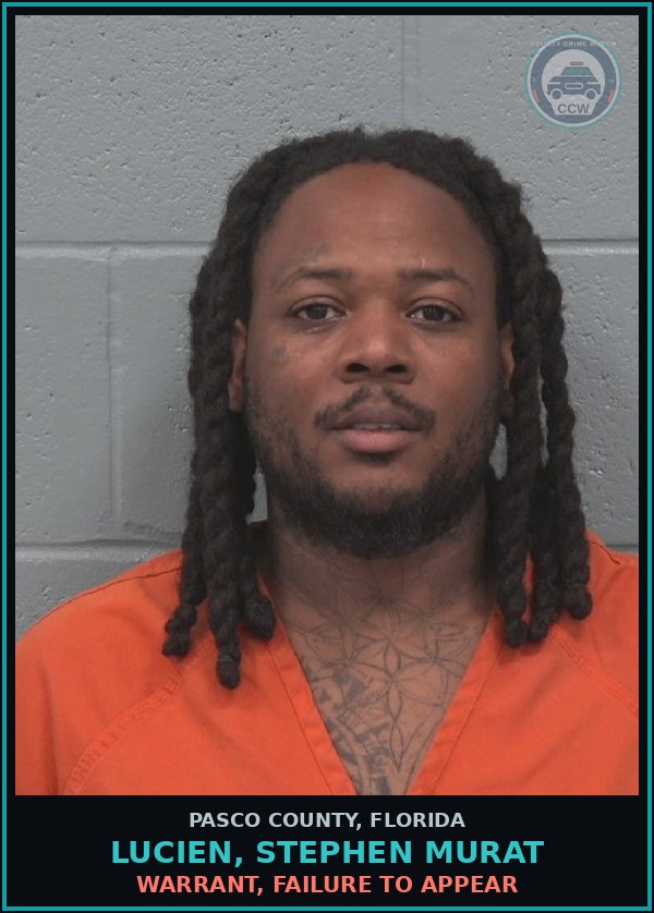 Booking mugshot of LUCIEN, STEPHEN MURAT in Pasco County