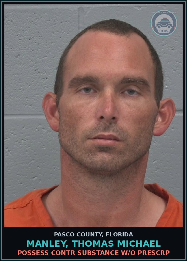 Booking mugshot of MANLEY, THOMAS MICHAEL in Pasco County