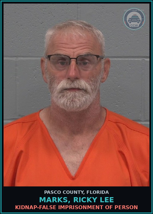 Booking mugshot of MARKS, RICKY LEE in Pasco County