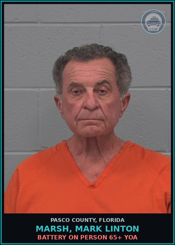 Booking mugshot of MARSH, MARK LINTON in Pasco County