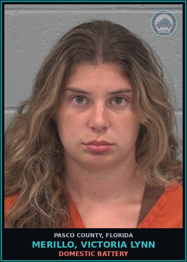 Booking mugshot of MERILLO, VICTORIA LYNN in Pasco County