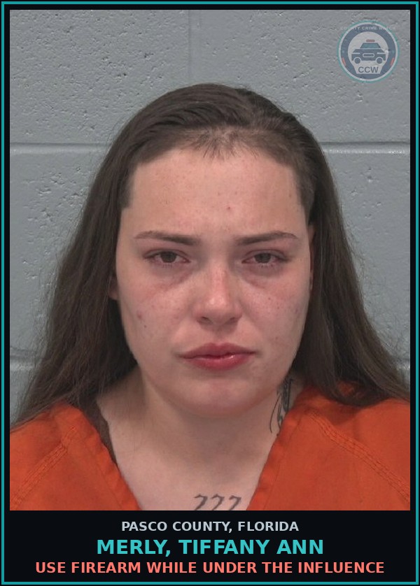 Booking mugshot of MERLY, TIFFANY ANN in Pasco County