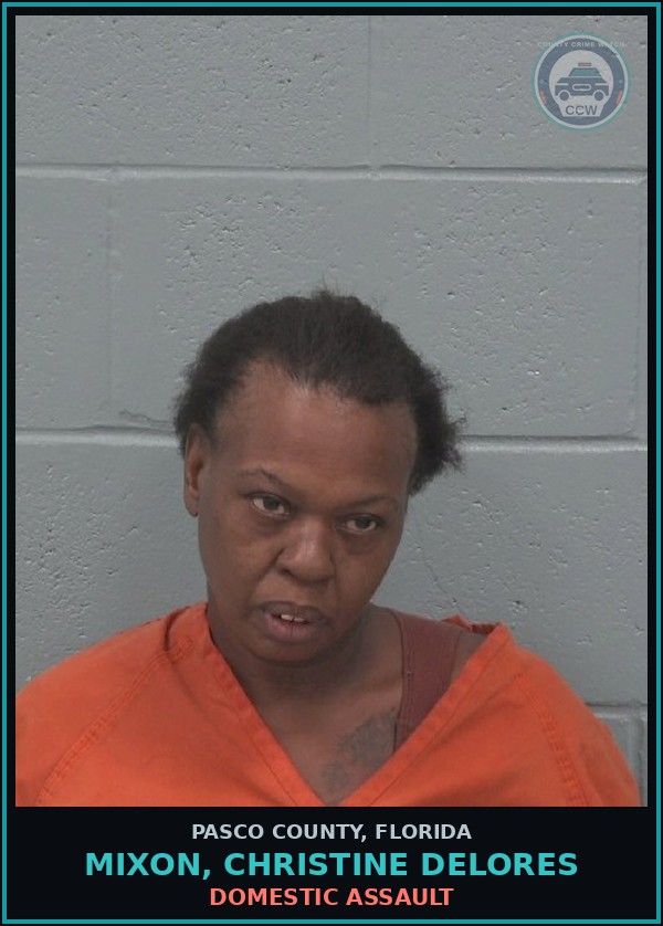 Booking mugshot of MIXON, CHRISTINE DELORES in Pasco County
