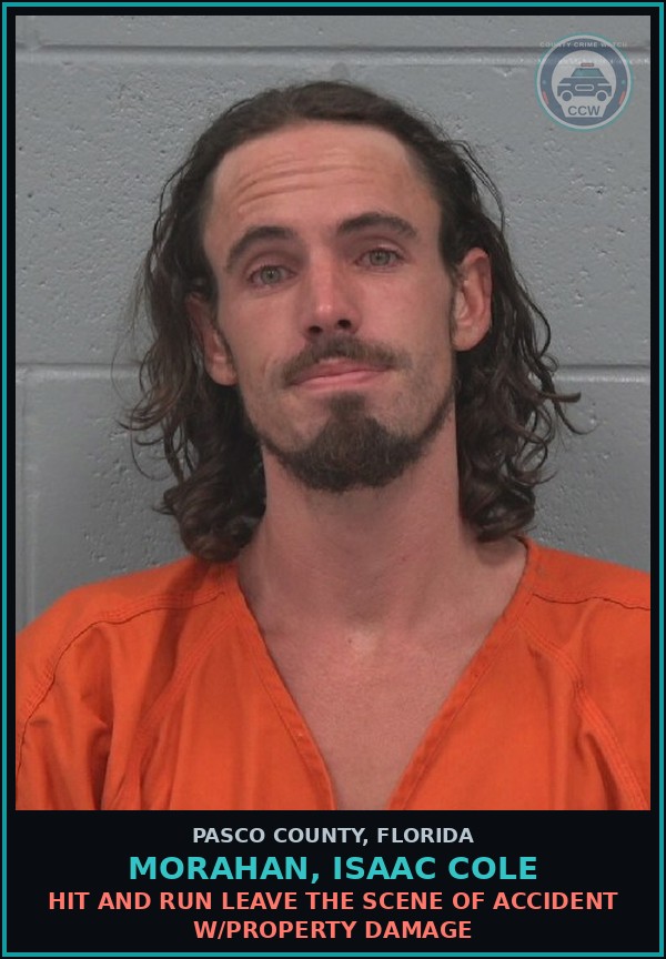 Booking mugshot of MORAHAN, ISAAC COLE in Pasco County