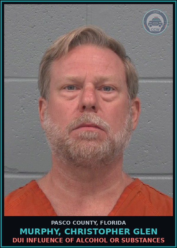 Booking mugshot of MURPHY, CHRISTOPHER GLEN in Pasco County