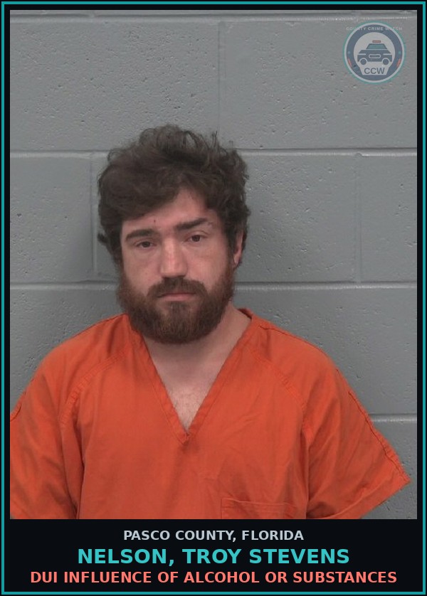 Booking mugshot of NELSON, TROY STEVENS in Pasco County