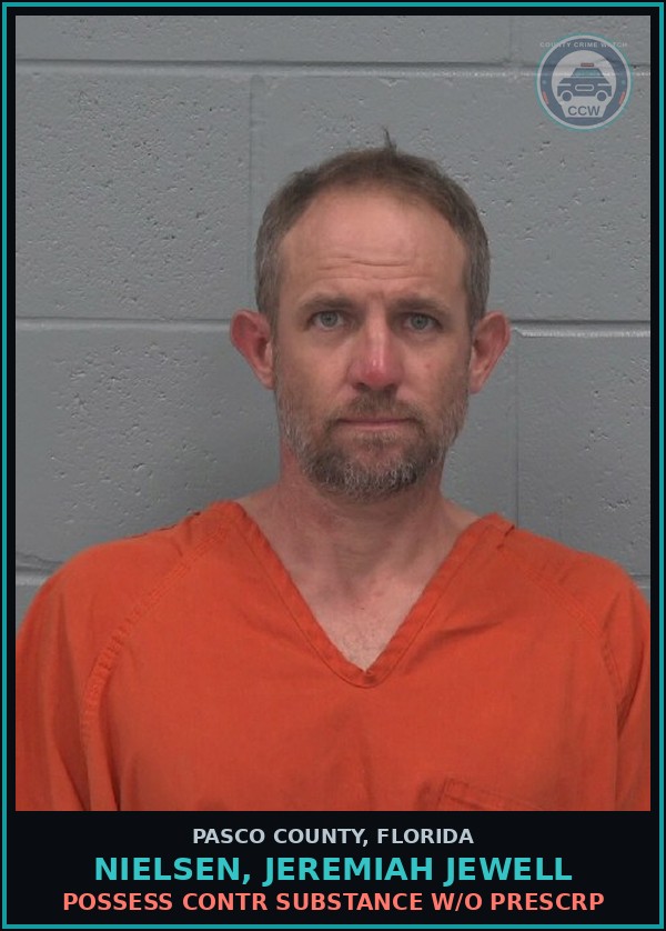 Booking mugshot of NIELSEN, JEREMIAH JEWELL in Pasco County