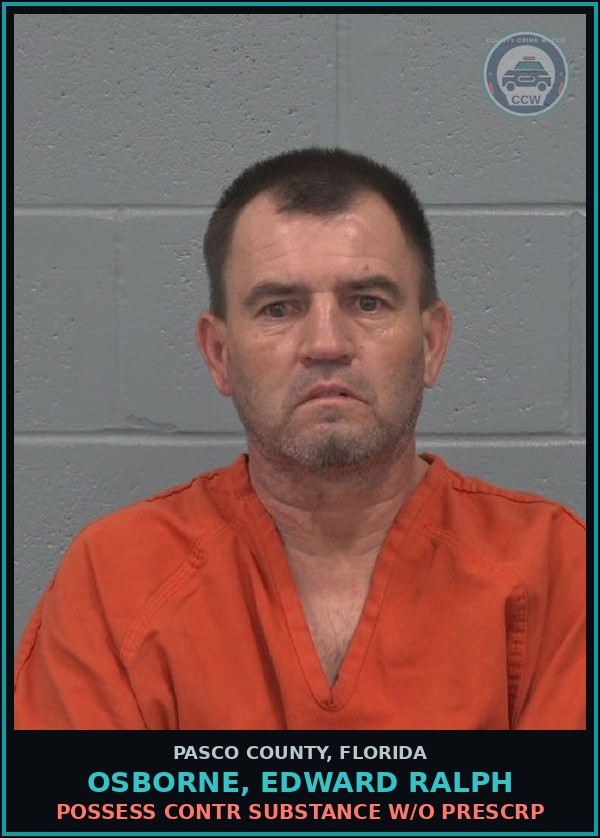 Booking mugshot of OSBORNE, EDWARD RALPH in Pasco County